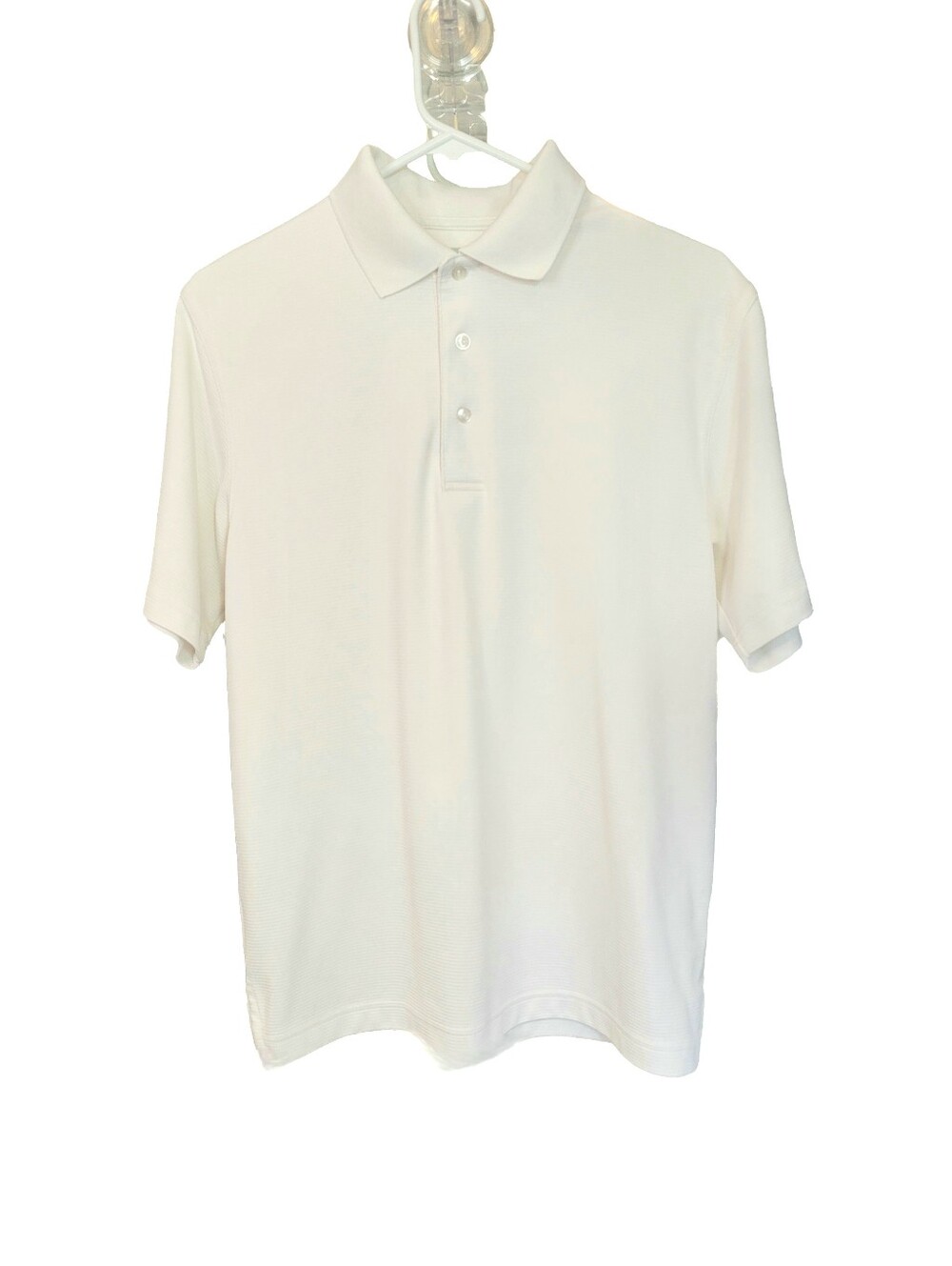 Ben Hogan Men's White Polo 3 Button Golf Shirt Size Small